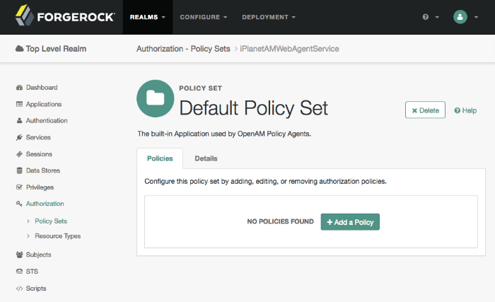 Add a Policy Page