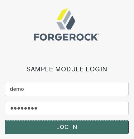 Sample custom authentication module login page