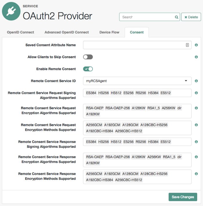 Enabling RCS in an OAuth 2.0 Provider.