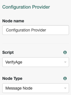 The configuration of a configuration provider node.