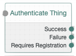 The Authenticate Thing node.