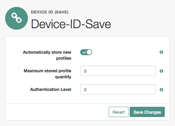 The Device ID (Save) module is used in conjunction with the Device ID (Match) module and other authentication modules to provide risk-based authentication.