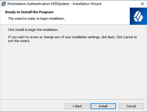 msiupdater install confirmation