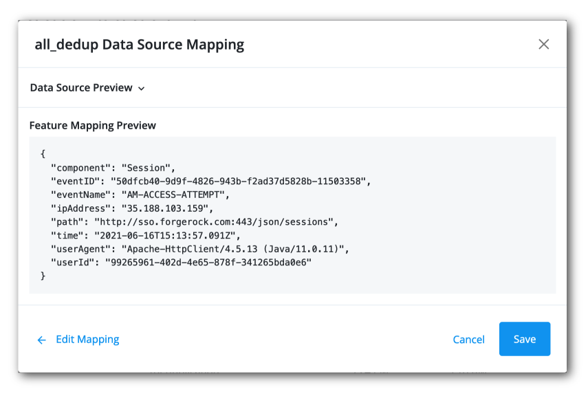 auto access data source mapping preview