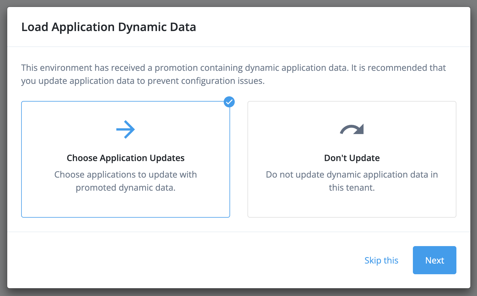 idcloudui promotion applications load dynamic data