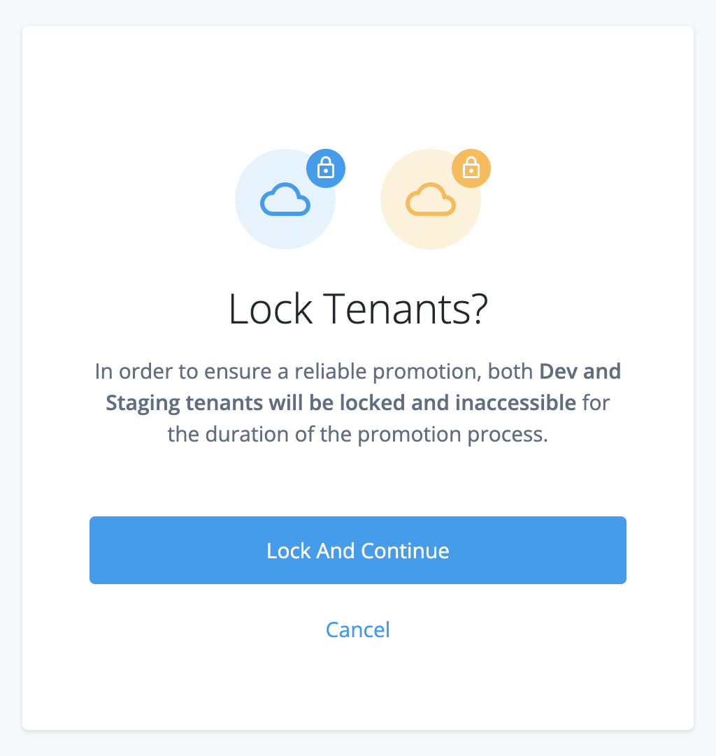 idcloudui promotion lock tenants development