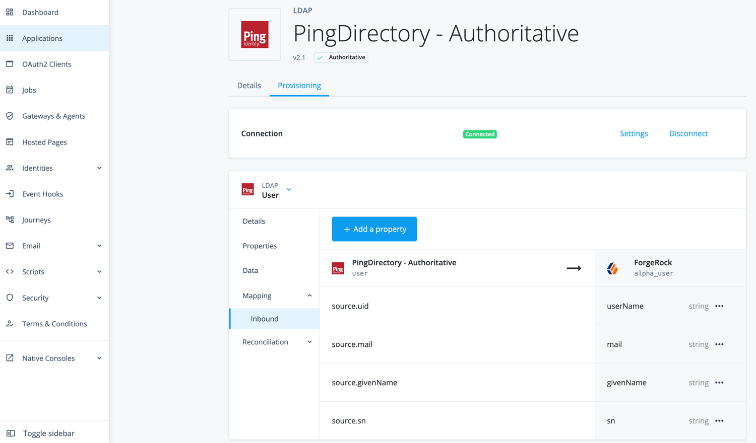 Map attributes between PingDirectory and Identity Cloud