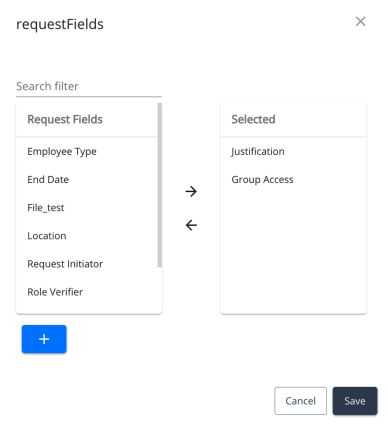 iga assigning request fields to glossary