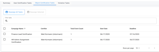 iga object certification tasks