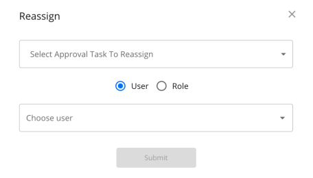 iga reassignment dialog choose specific task