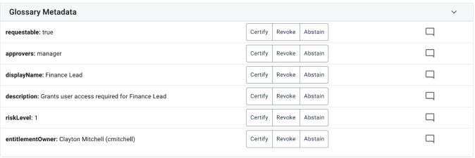 iga metadata table object certification