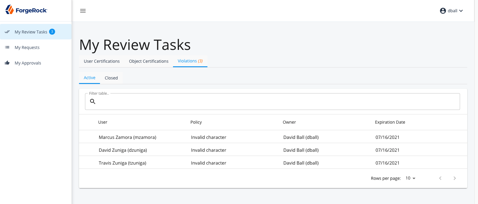 iga policies my review tasks