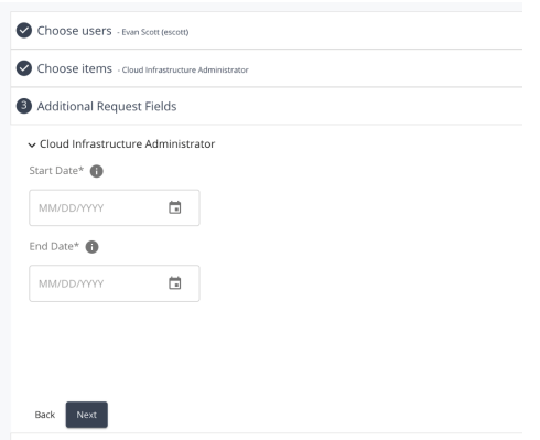 iga request creation additional fields