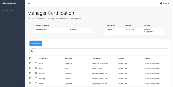 iga user certification list for user campaign