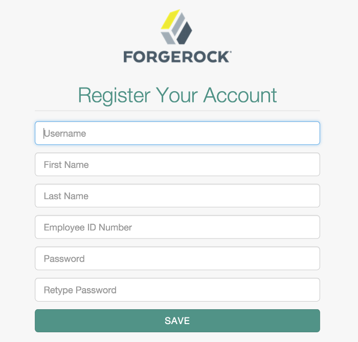 A Customized Self-Registration Screen