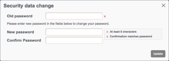OpenAM Change Password page