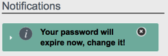 Second password expiry notification