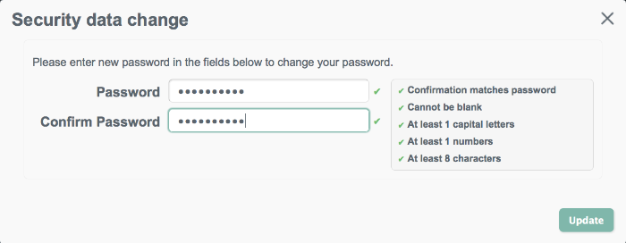 OpenIDM UI - Password Change