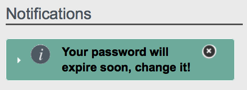 Password expiry notification