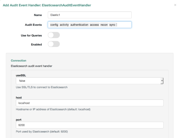 Configuring the ElasticSearch Audit Event Handler