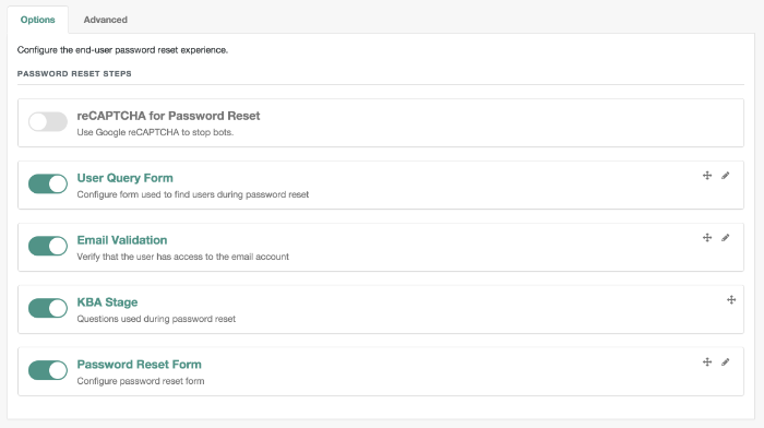 OpenIDM Self-Service UI - Password Reset Sequence
