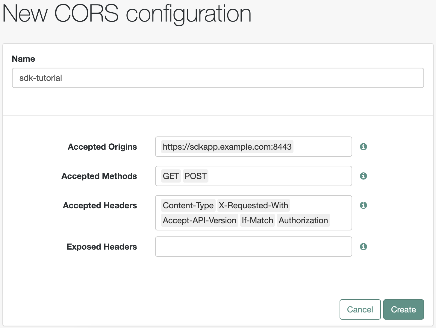 Example CORS Configuration